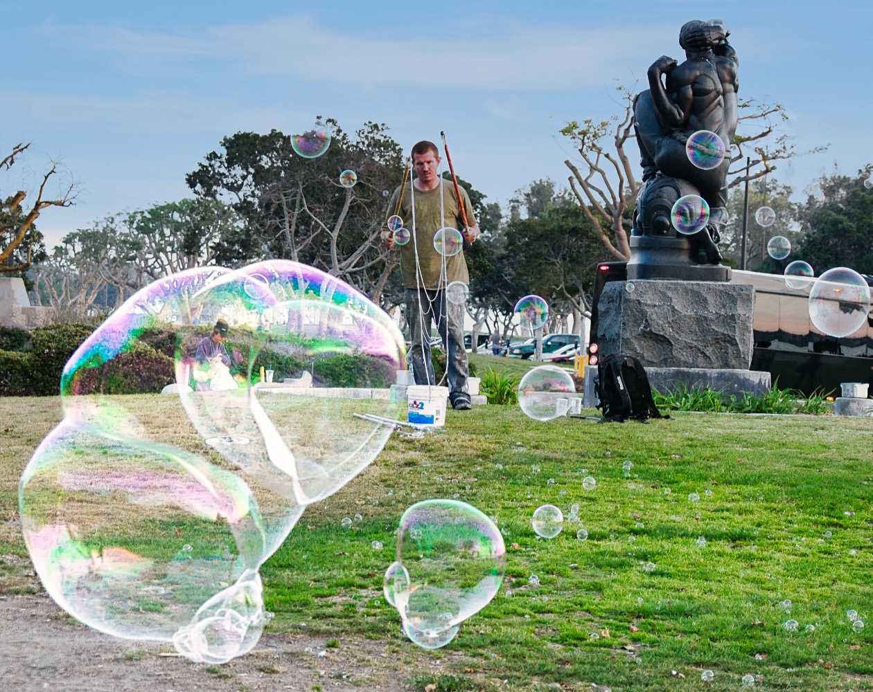 San Diego Bubble Man by Joe Norcott
