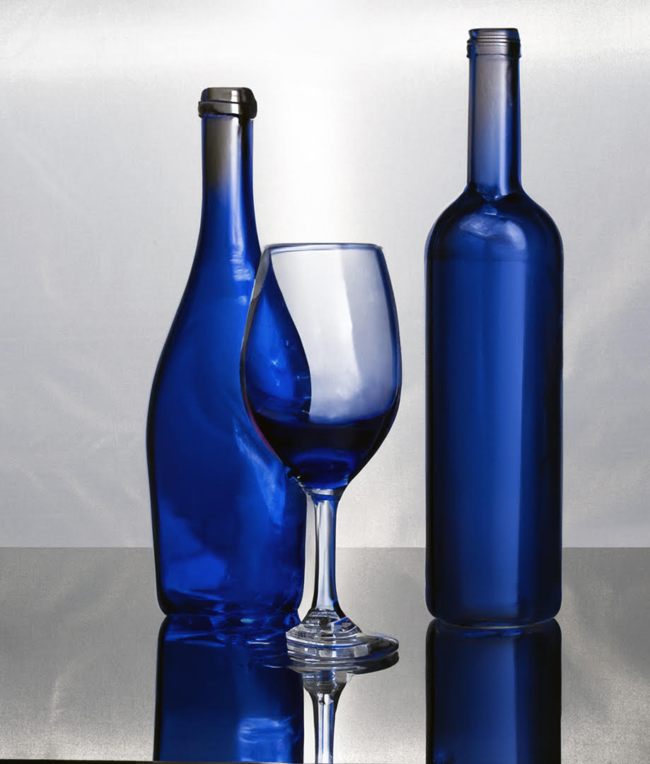 BLUE BOTTLES AND A GLASS by Heather-Dawn Joseph