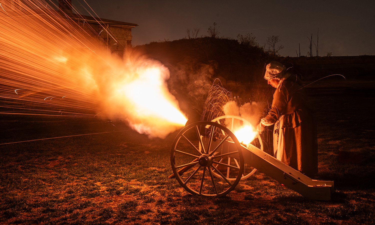 "Cannon Fire at Fort Mifflin" by Mark Aksoy