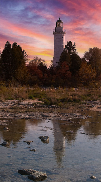 Door County Lighthouse by Marti Buckely