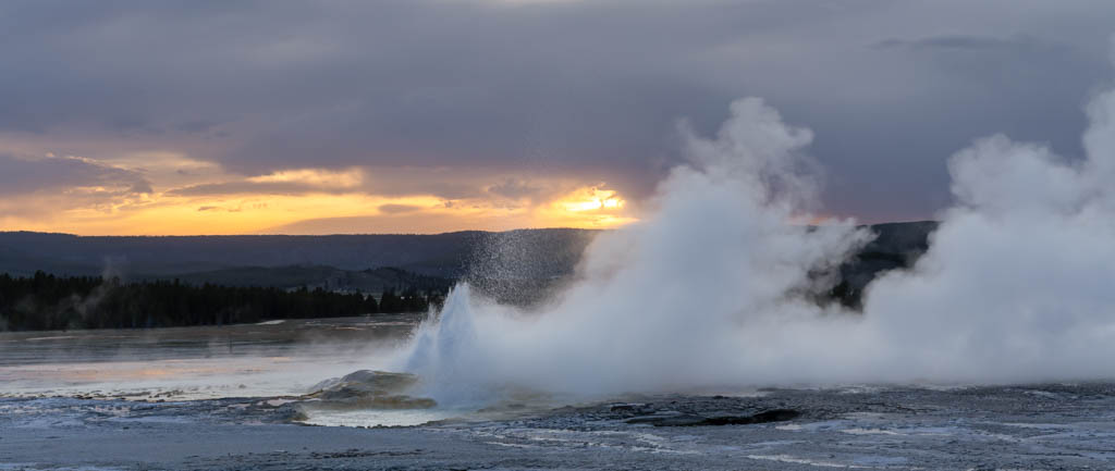 Geyser at Sunset by Deborah Milburn