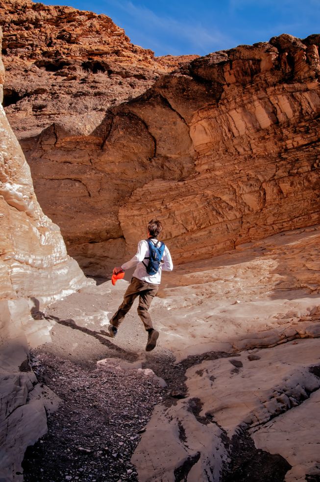 Hiker in Canyon by Judy Burr