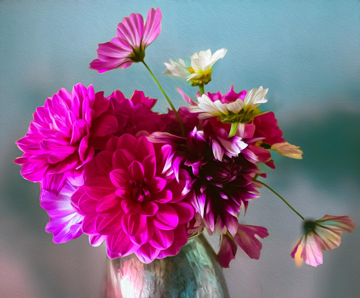 Dahlia Bouquet by Dorinda Wills