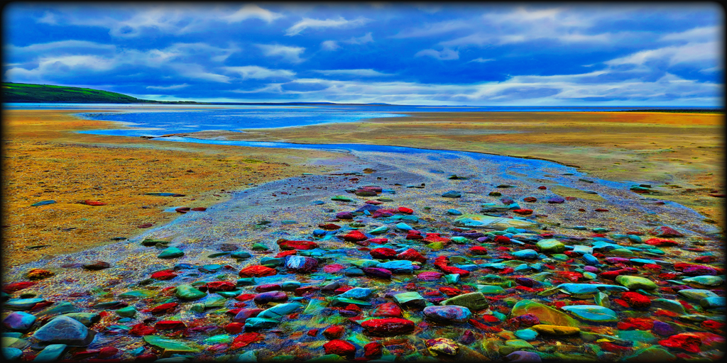 Colourful beach by Ian Ledgard