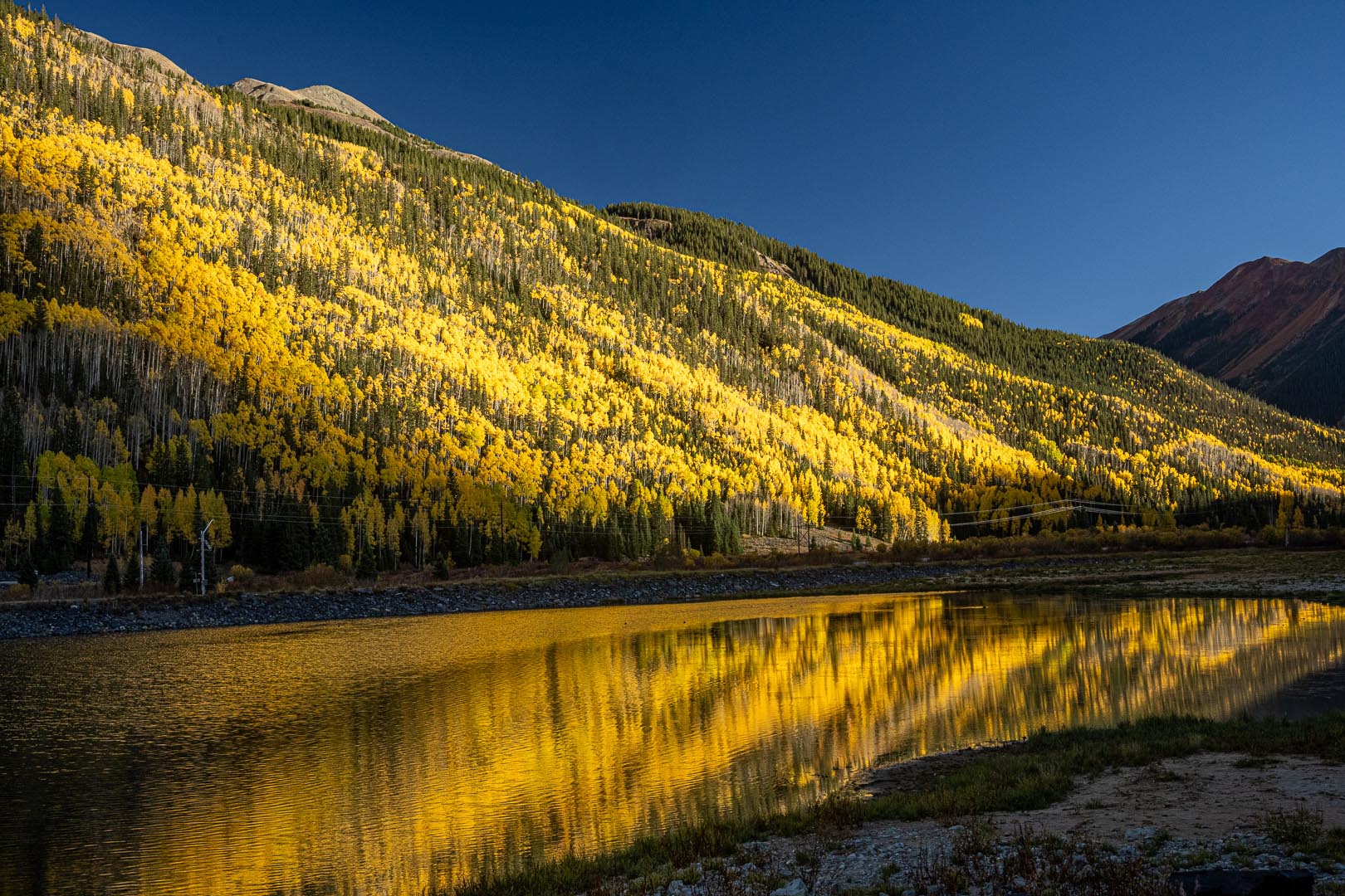 "Yellow Aspen Reflections" by Alan Kiecker