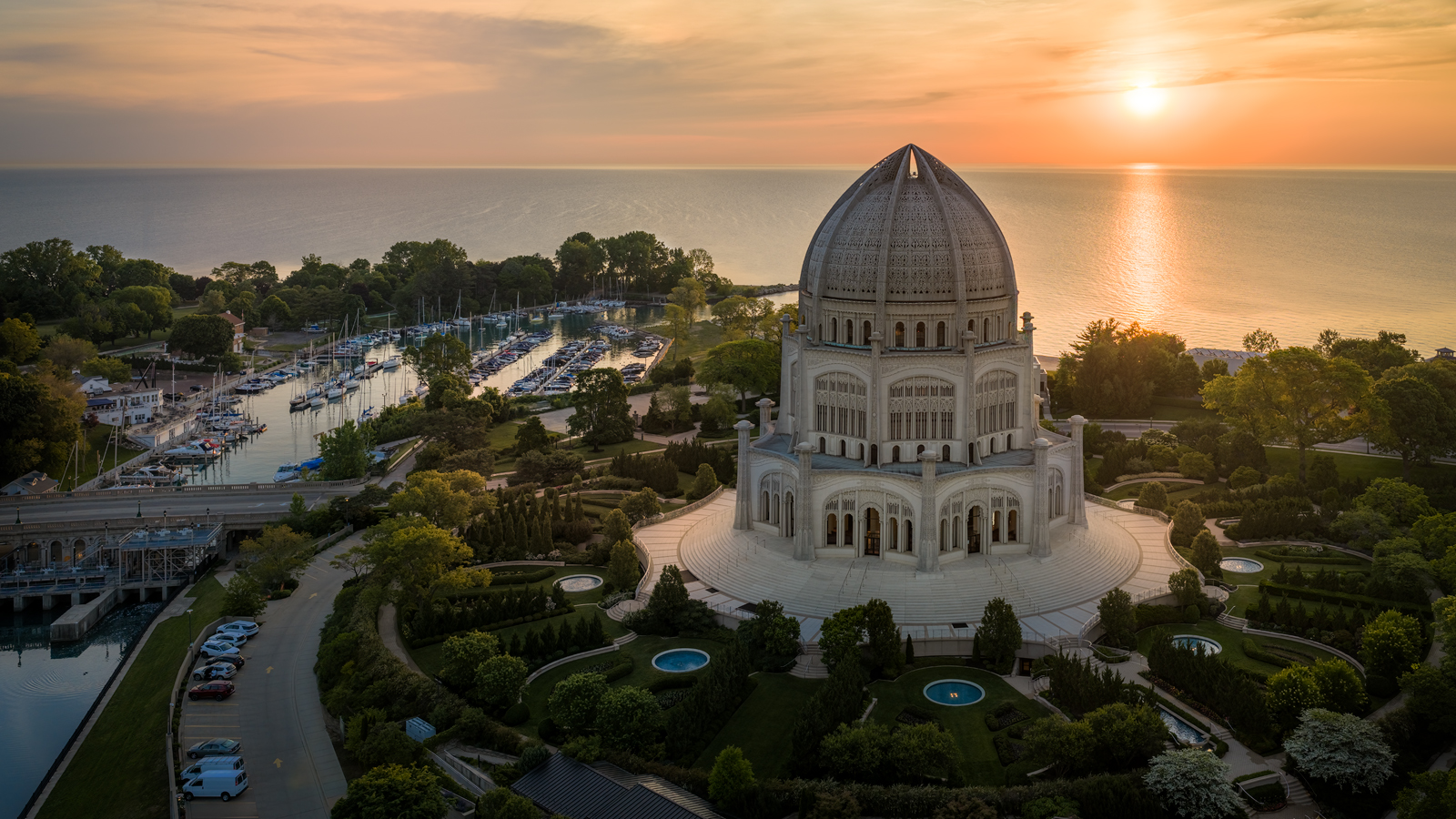 Morning at the Bahá'í Temple by Drema Swader