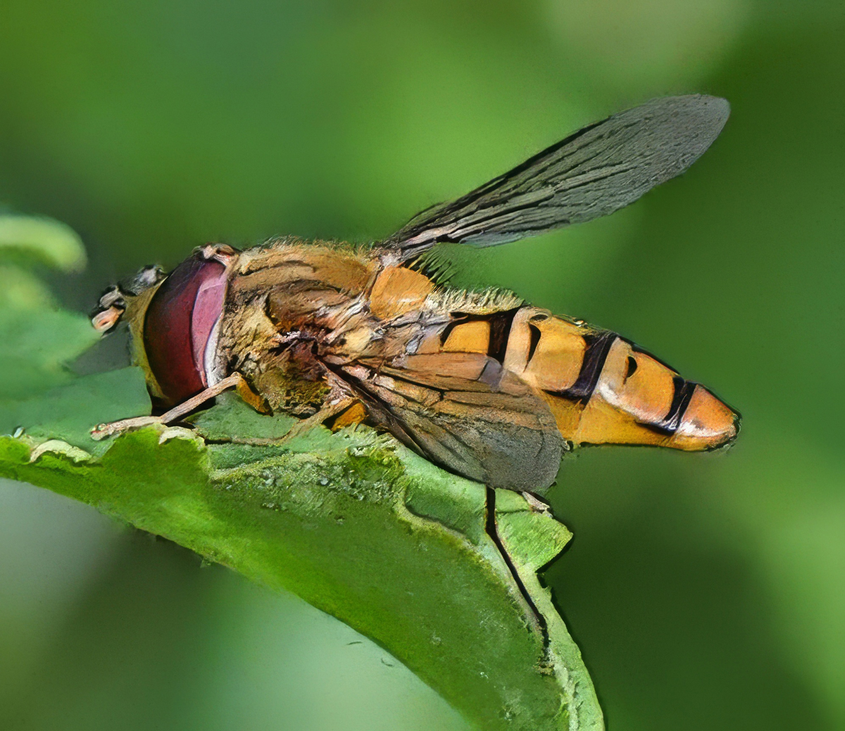 Tiny Overfly on Leaf by Mike Cowdrey